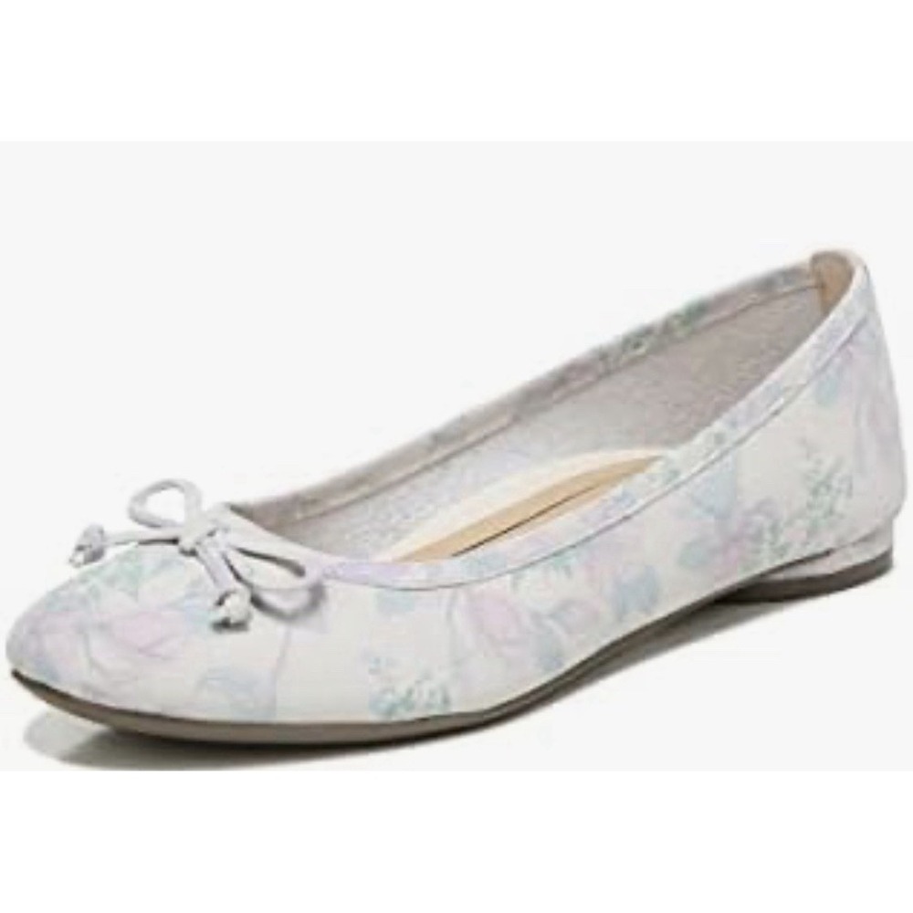 Vionic Callisto Botanical Ballet Flats Ivory Pastel Floral Size 7 M NWB
